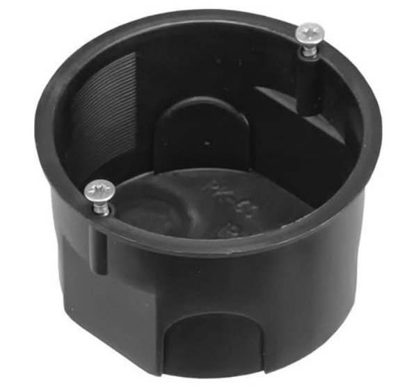 

Puszka p/t 60mm płytka z wkrętami A.0002
