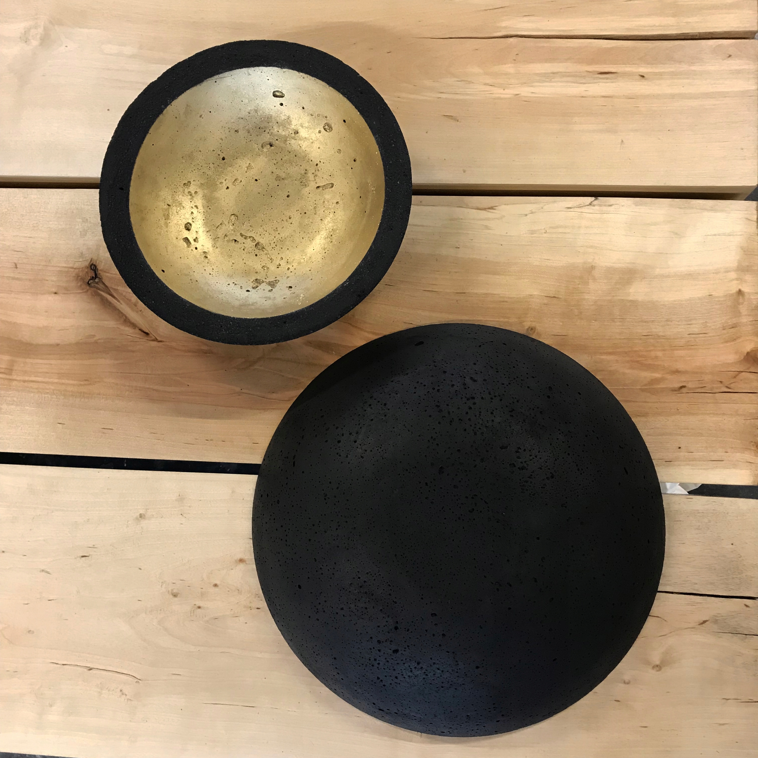 BETONOWA MISA z BETONU MISKA SLIM ZŁOTA ZESTAW 2 Materiał inny materiał