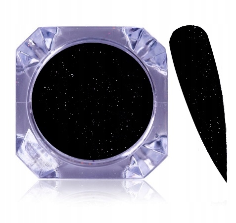 

Pyłek Glitter Mirror Czarny Szron Efekt Frost NR20