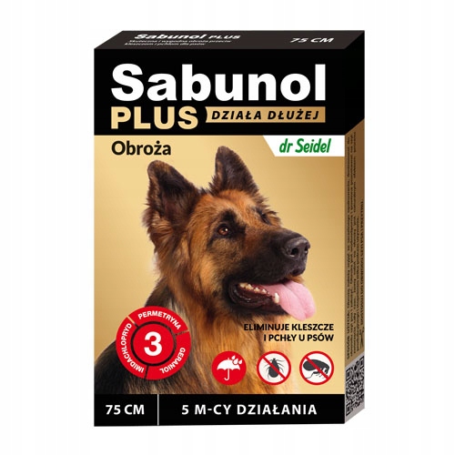 

Sabunol Plus Obroża pchły kleszcze do 5 mc - 75cm