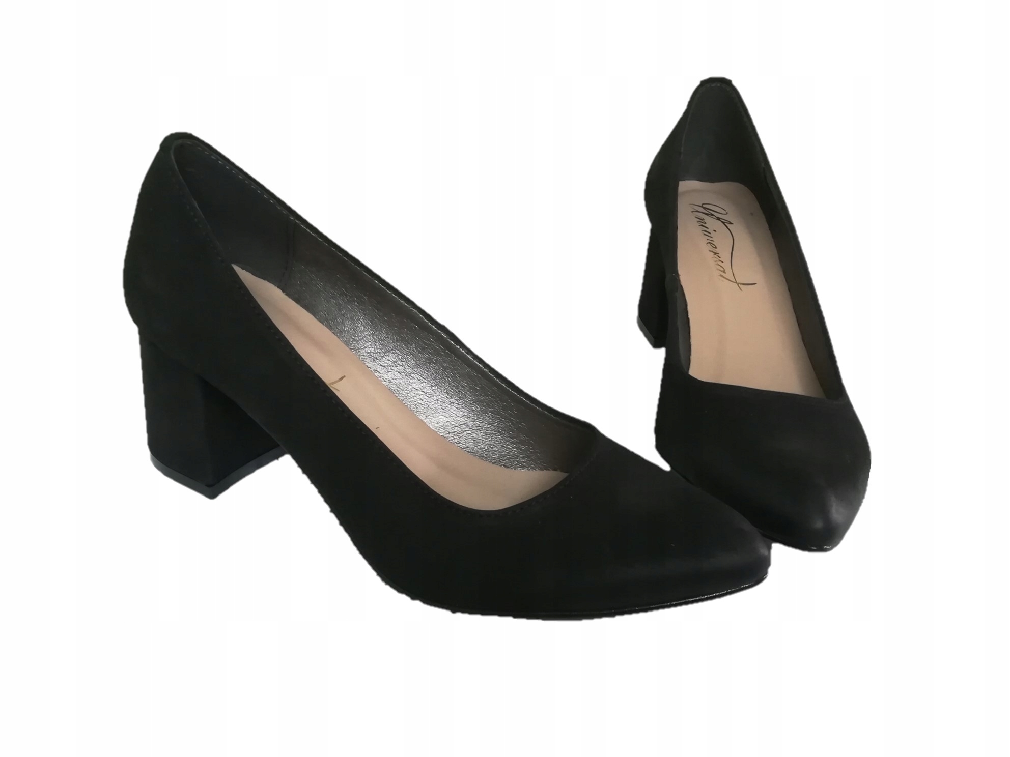 

730.Zgrabne eleganckie czółenka na słupku- s. nat.