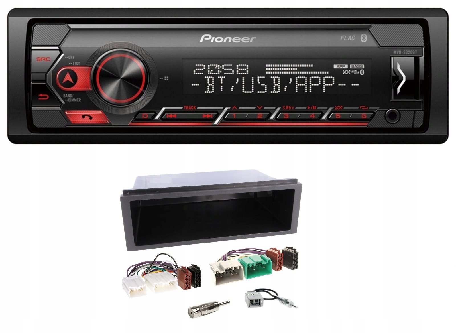 Autorádio MP3 Bluetooth Volvo S40 V40 1995-2004 Pioneer MVH-S320BT