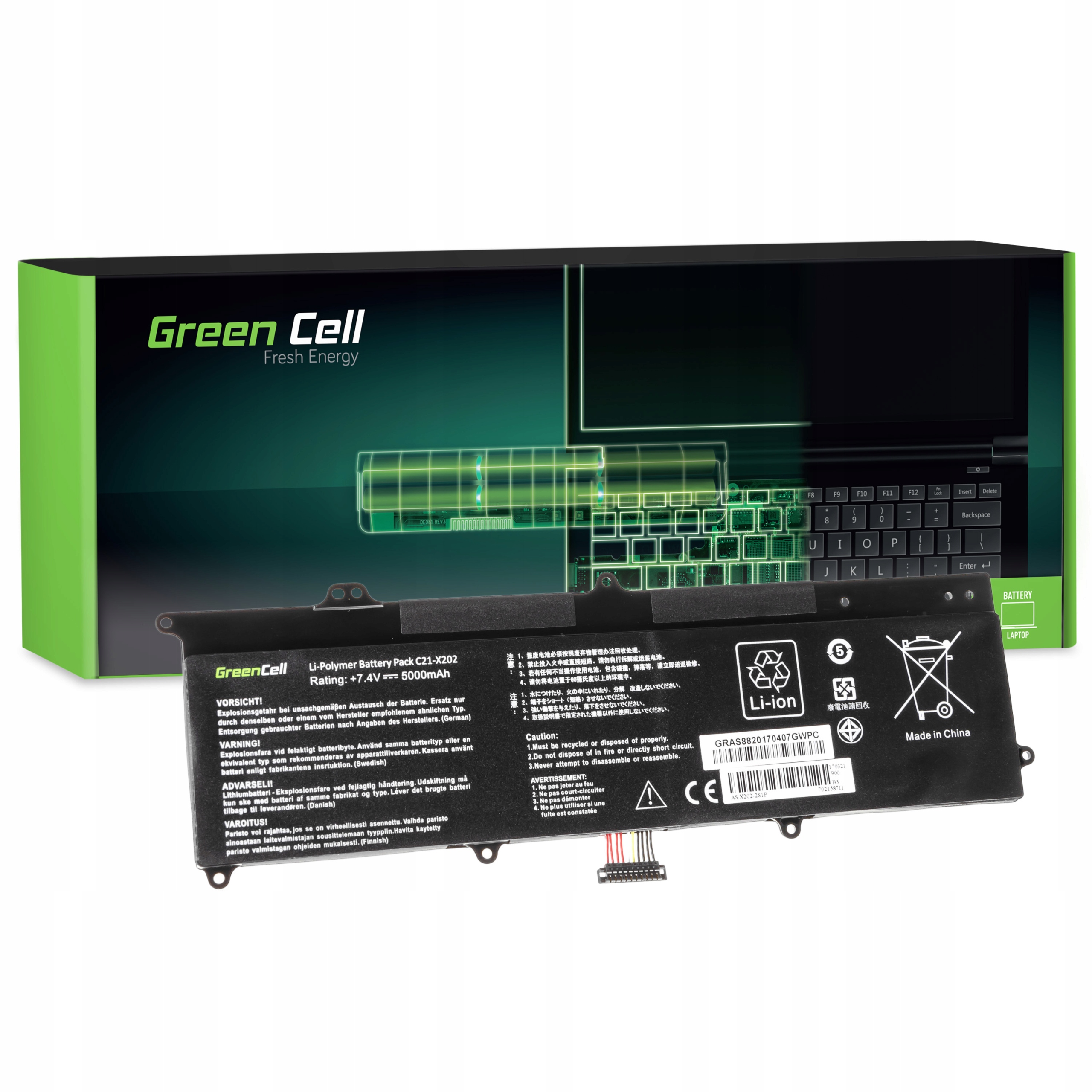 

Bateria do Asus VivoBook X202 X202E X201 X201E
