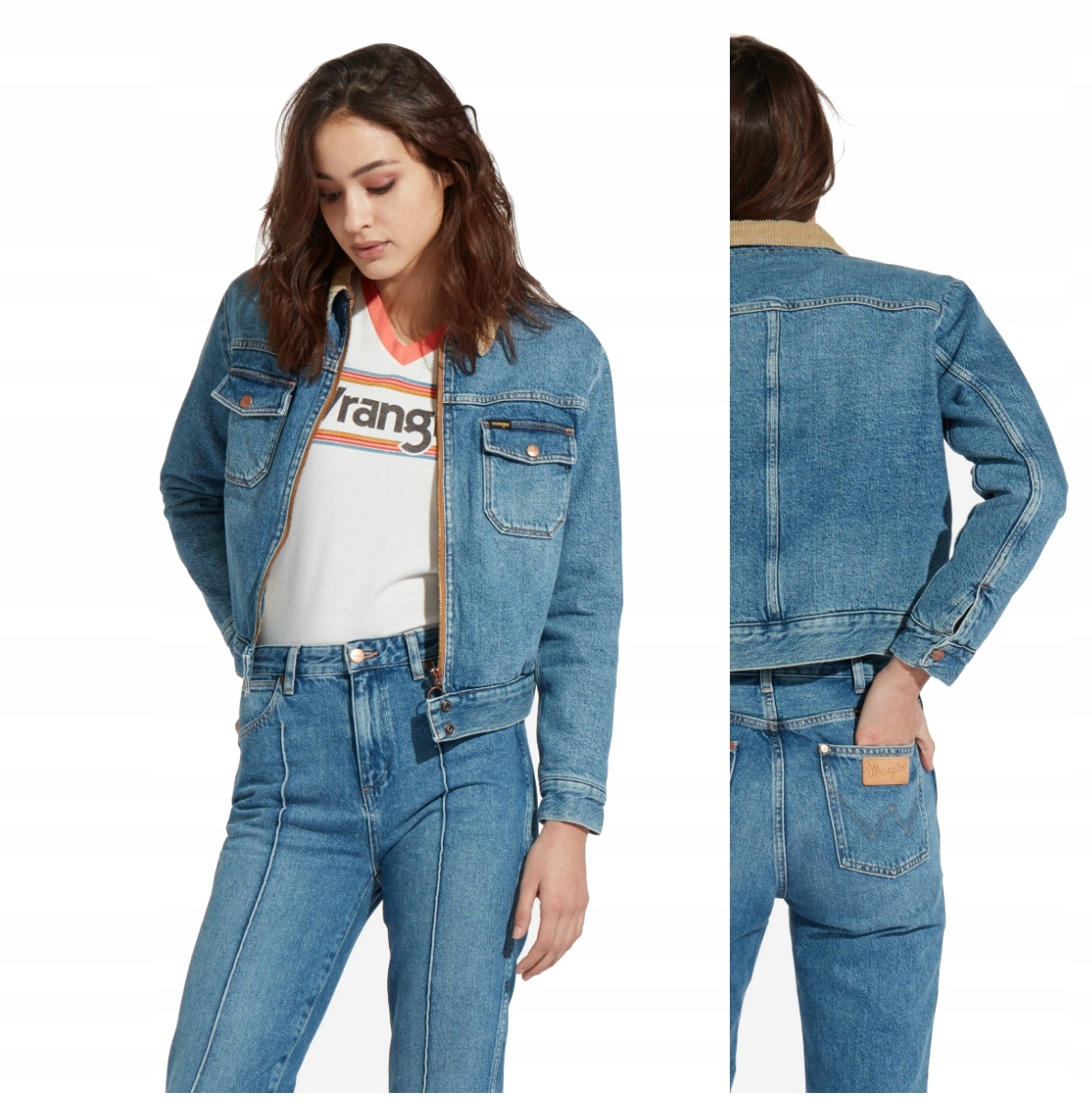 

Wrangler Boyfriend Kurtka Jeansowa Sherpa _ S