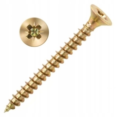 

Wkręty Hartowane Do Drewna 3,5x16 mm Złote x1kg