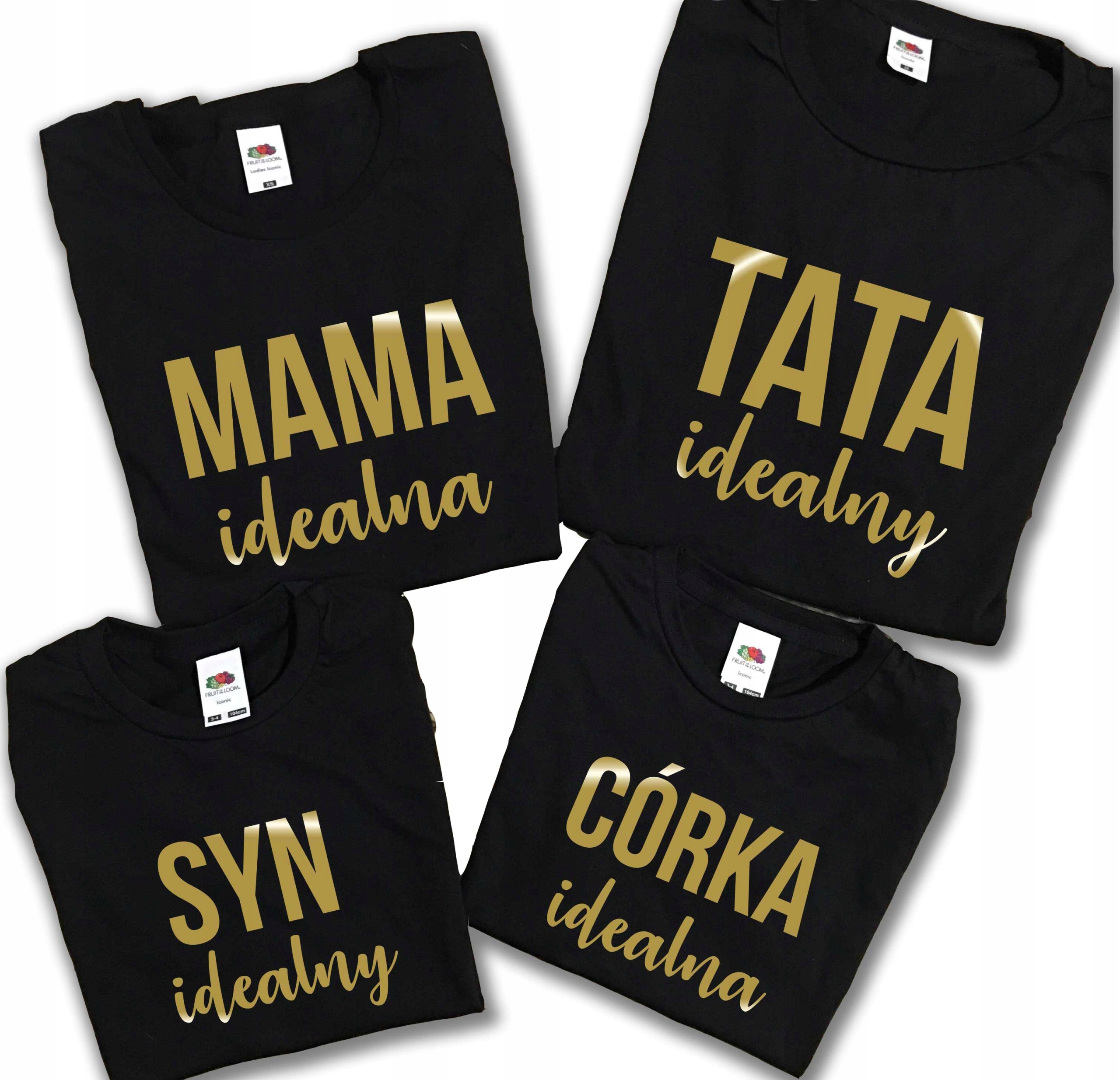 

Zestaw Koszulek Mama Tata Córka Syn