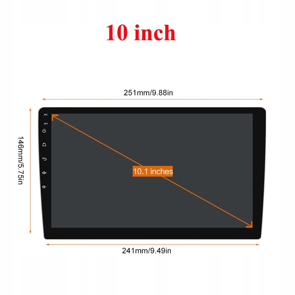 Uniwersalne radio 9' 10' ANDROID 4/64G GPS WiFi PL Radio informacja RDS pasmo AM pasmo FM