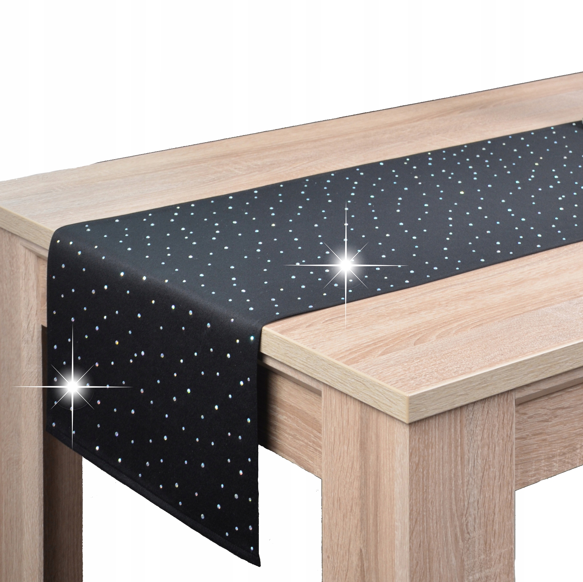 

bieżnik dekoracyjny Szafir 40x220 czarny cyrkonie