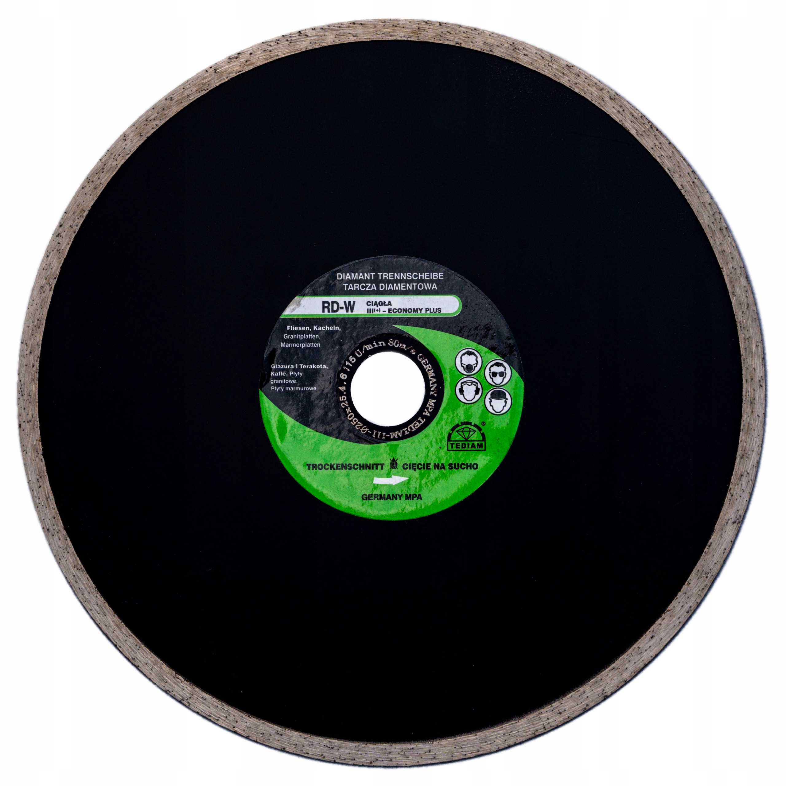 

Tarcza diamentowa 250 x 25,4 ceramika glazura gres