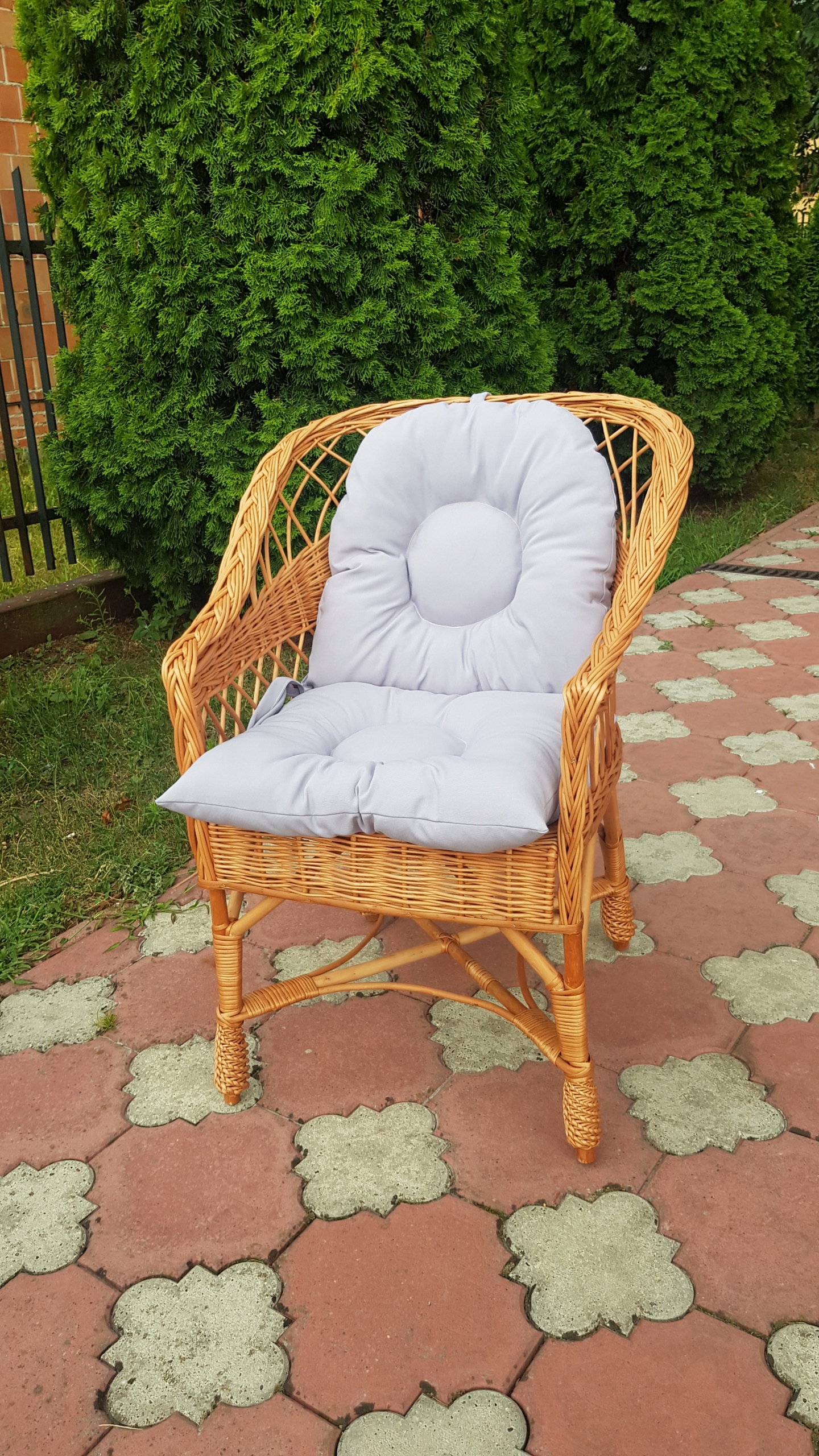 FOTEL WIKLINOWY z poduszką !!! KRZESŁO Z WIKLINY EAN (GTIN) 5433964579056