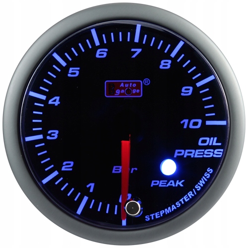 Indikátor tlaku oleja Auto Gauge Sm Peak Blue s funkciou varovania