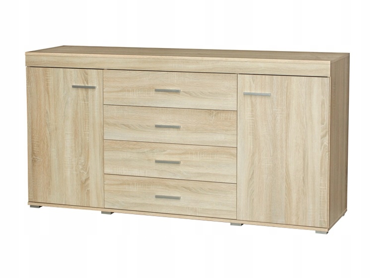 M34 KOMODA 140 cm z 4 szufladami SZAFKA DĄB SONOMA