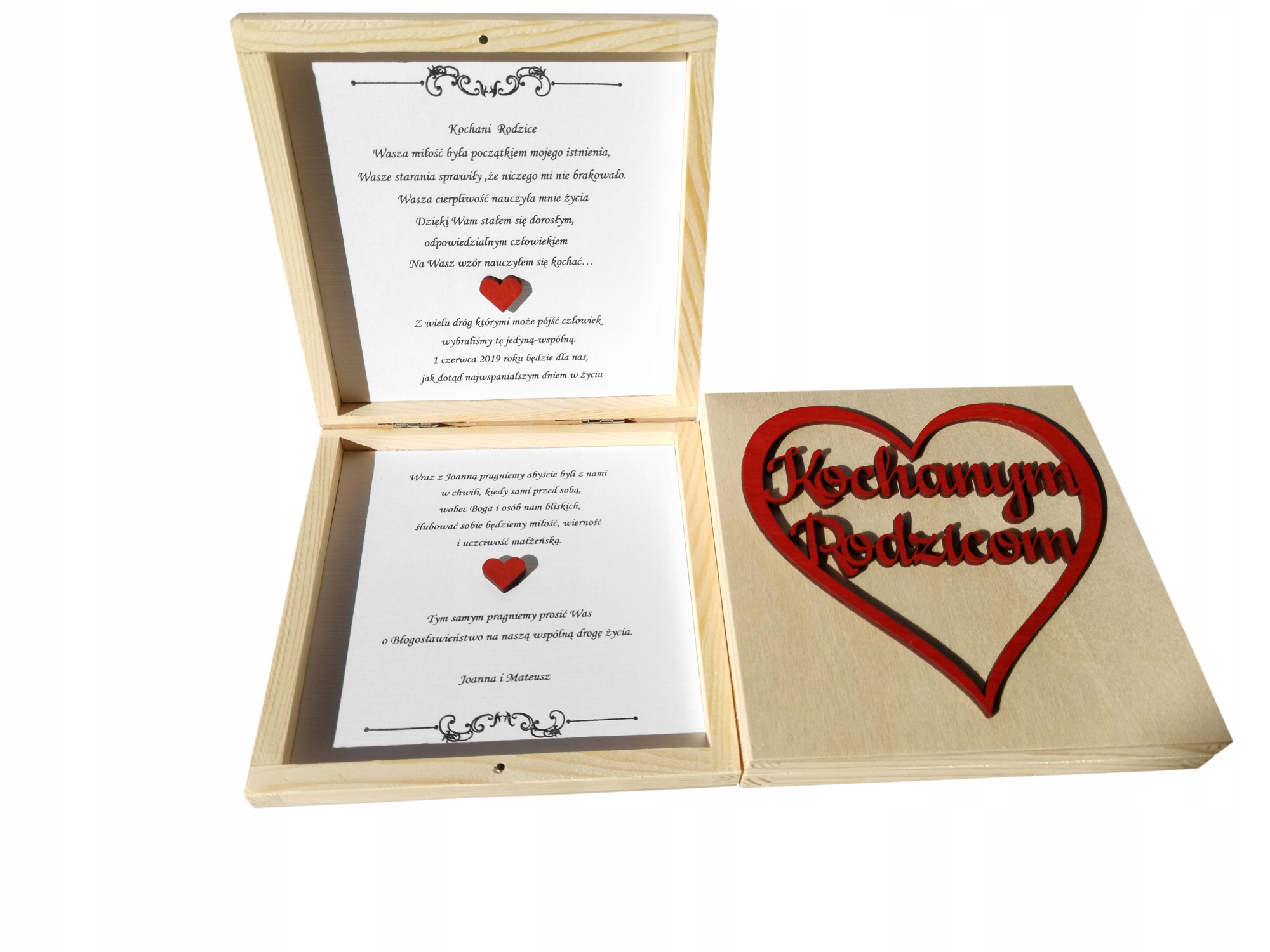 Zaproszenia Ślubne dla Mamy Rodziców Ślub Drewno