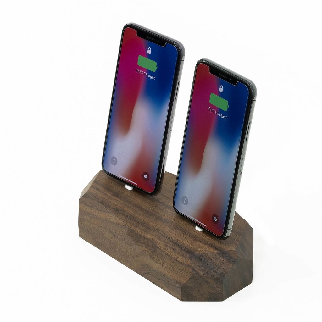 Stacja dokująca dual iPhone Dock Ładowarka ORZECH