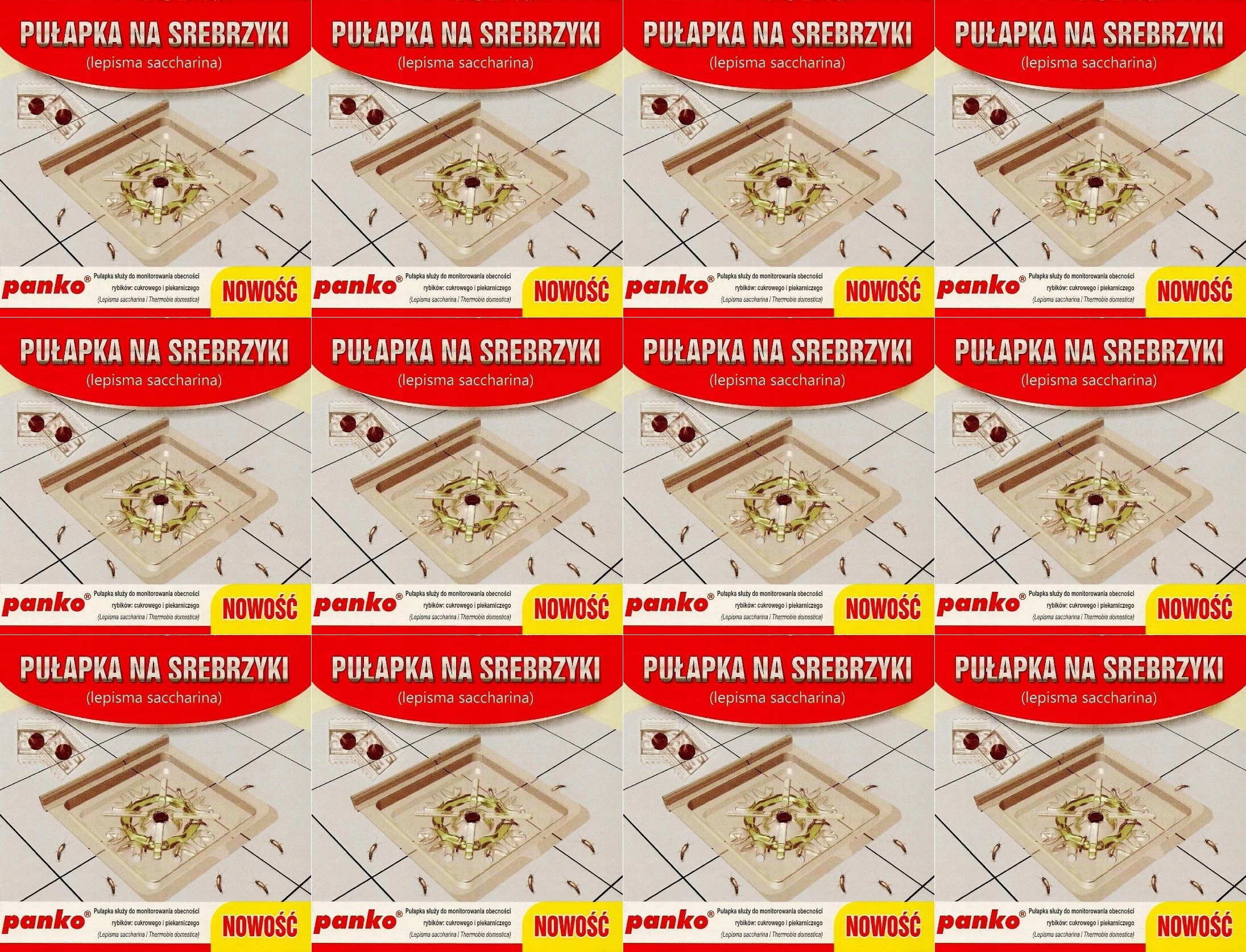 

12x Pułapka Na Srebrzyki Rybiki Cukrowe Panko P3