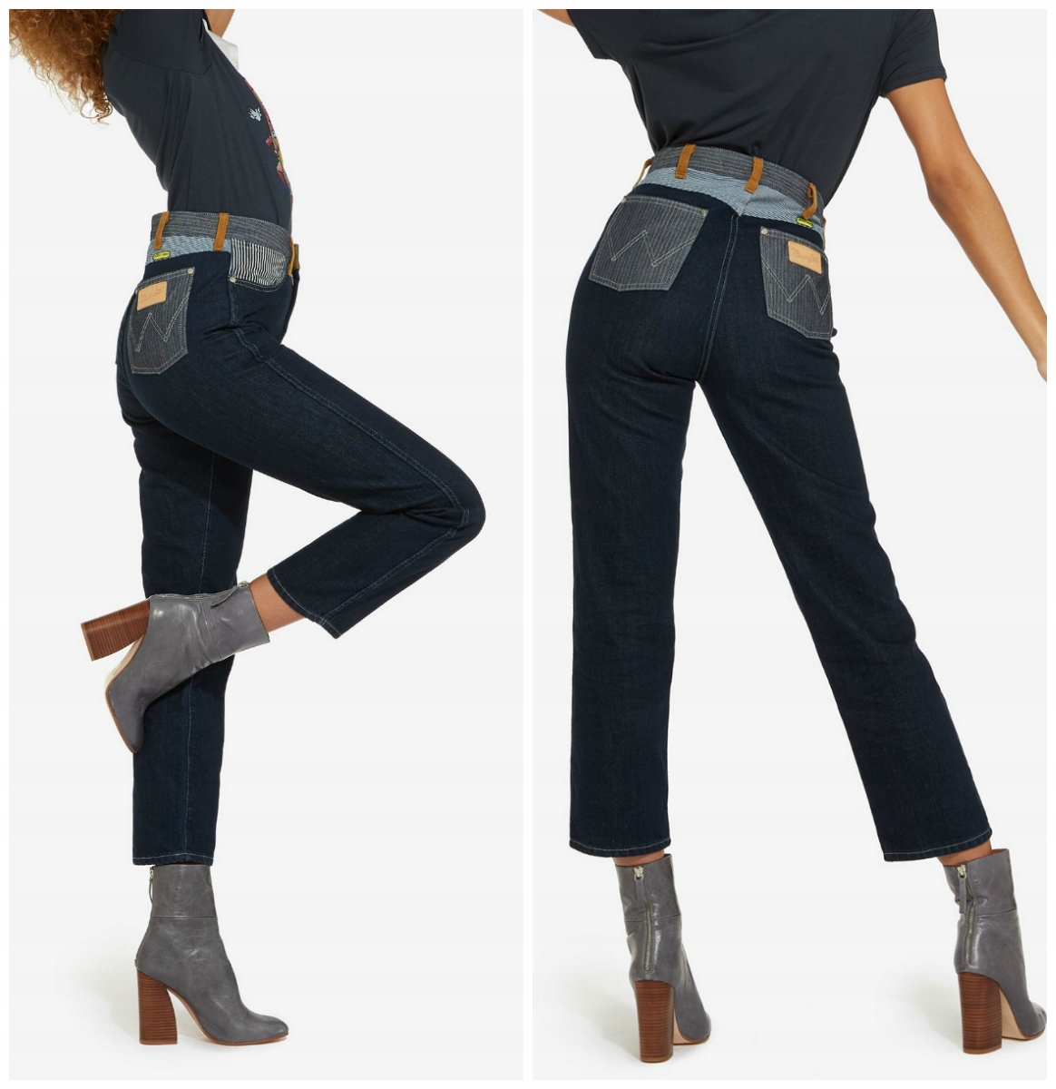 

Wrangler x Peter Max Jeansy Proste 7/8 Mom W30 L32