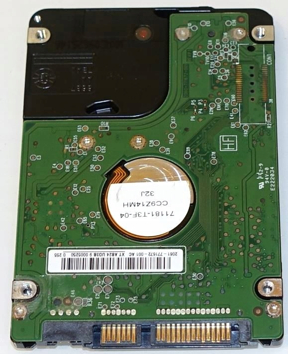 Elektronika dysku WD WD1600BEVT-00A23T0 Kod producenta WD1600BEVT-00A23T0