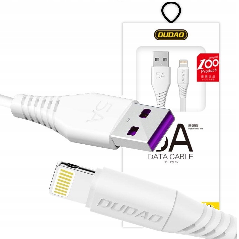 

Dudao Szybki Kabel Usb 5A 1m do Iphone 7 8 X Xs 11