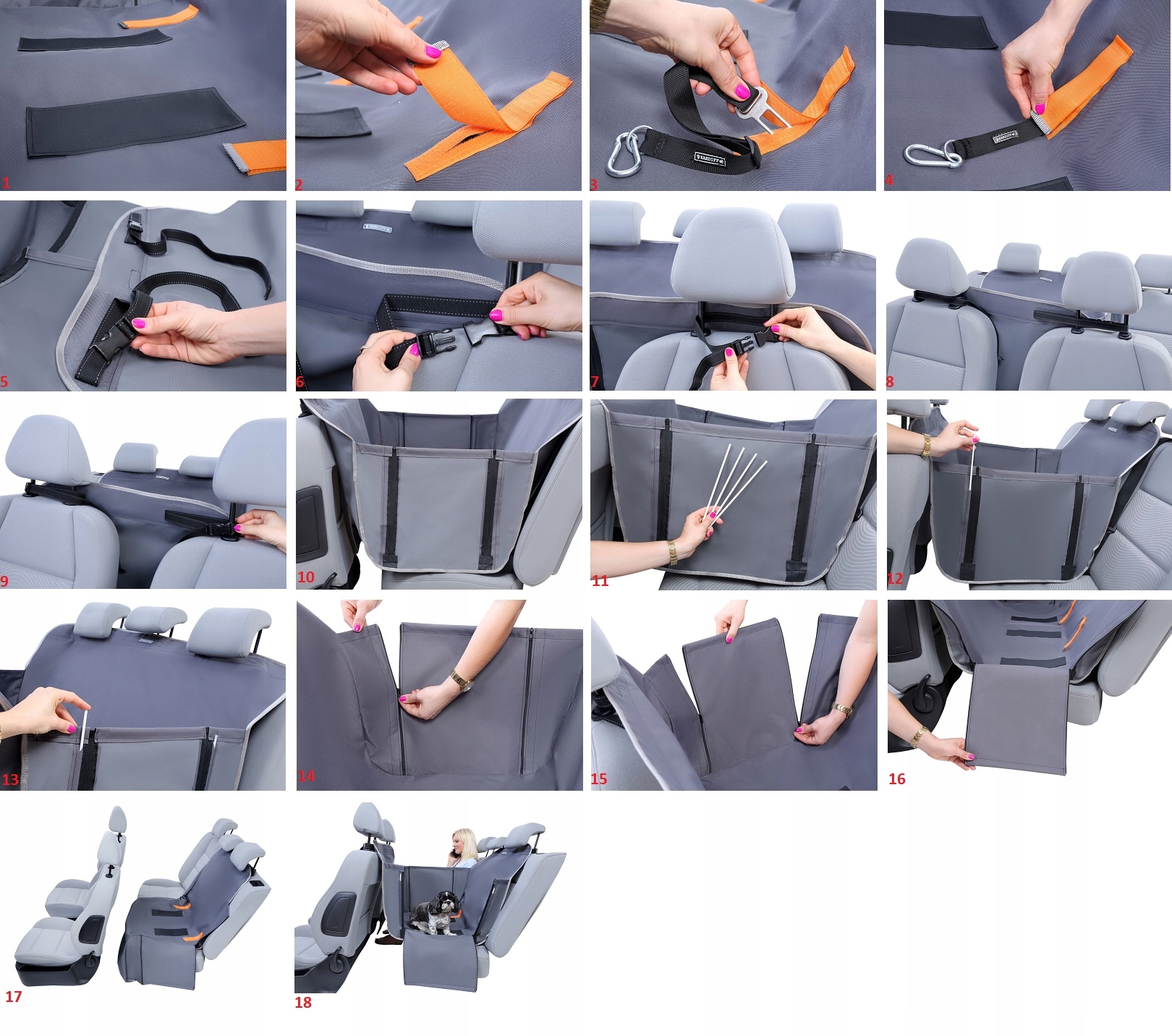 Mata samochodowa dla psa zwierzaka na tylną kanapę Waga produktu z opakowaniem jednostkowym 1.3 kg