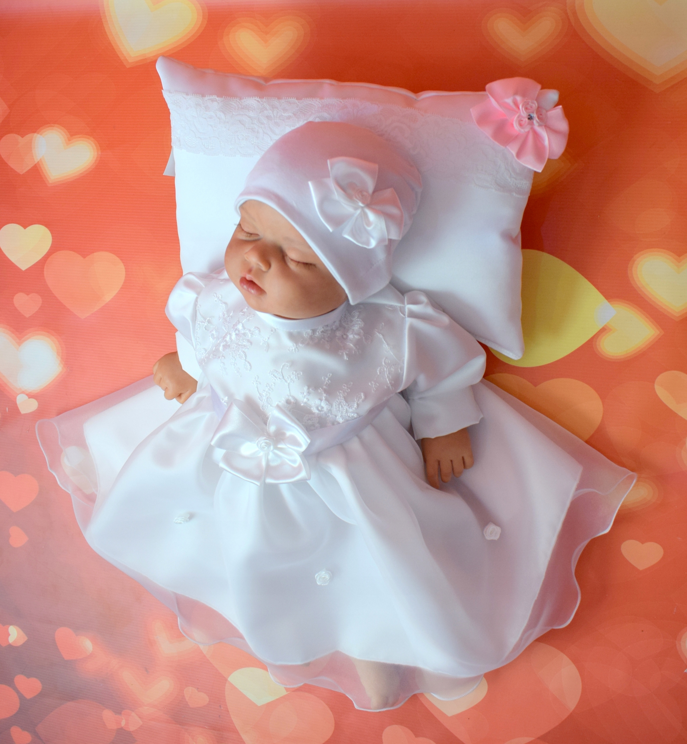 Komplet do CHRZTU 4 cz Ubranko ANDZIA 62 68 Kolor biały