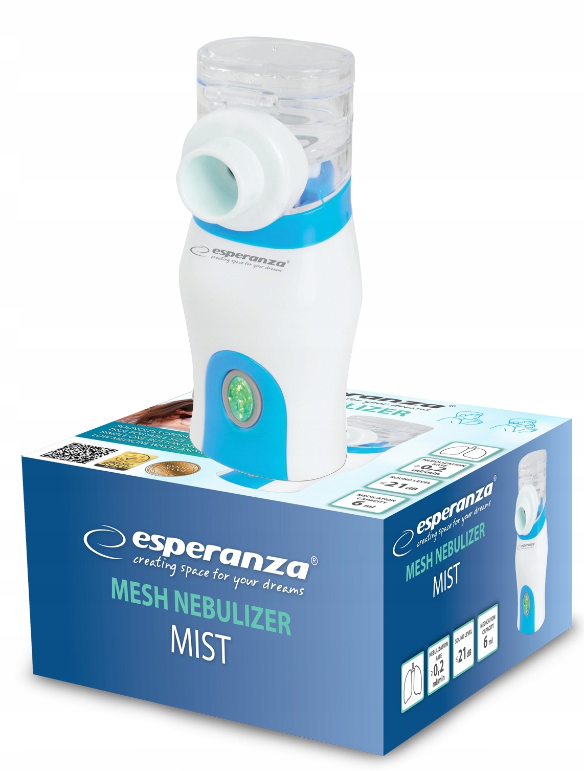 Podróżny USB Membranowy Inhalator MIST + 2 maski
