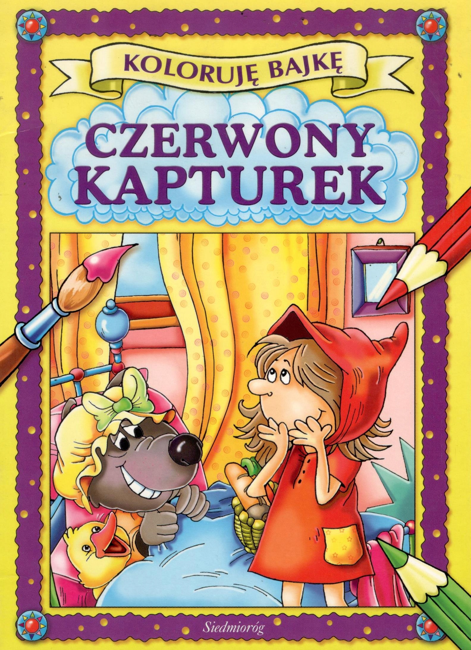 koloruję bajkę czerwony kapturek siedmioróg