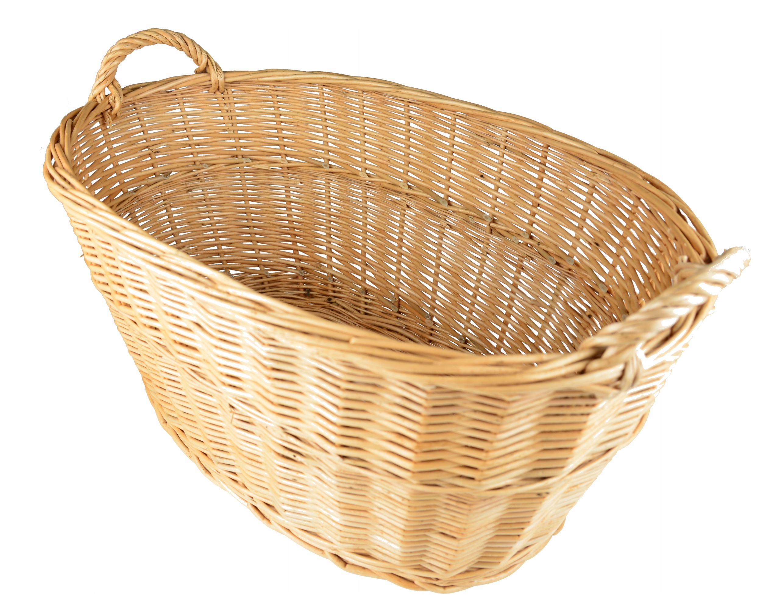 Wiklinowy KOSZ NA DREWNO BIELIZNĘ ZABAWKI 80CM Marka inna