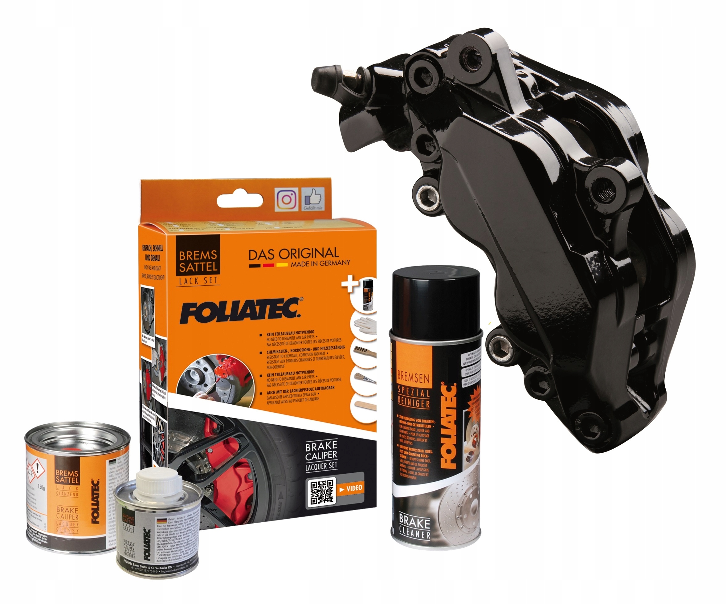 Лак краска для тормозных суппортов черный Foliatec