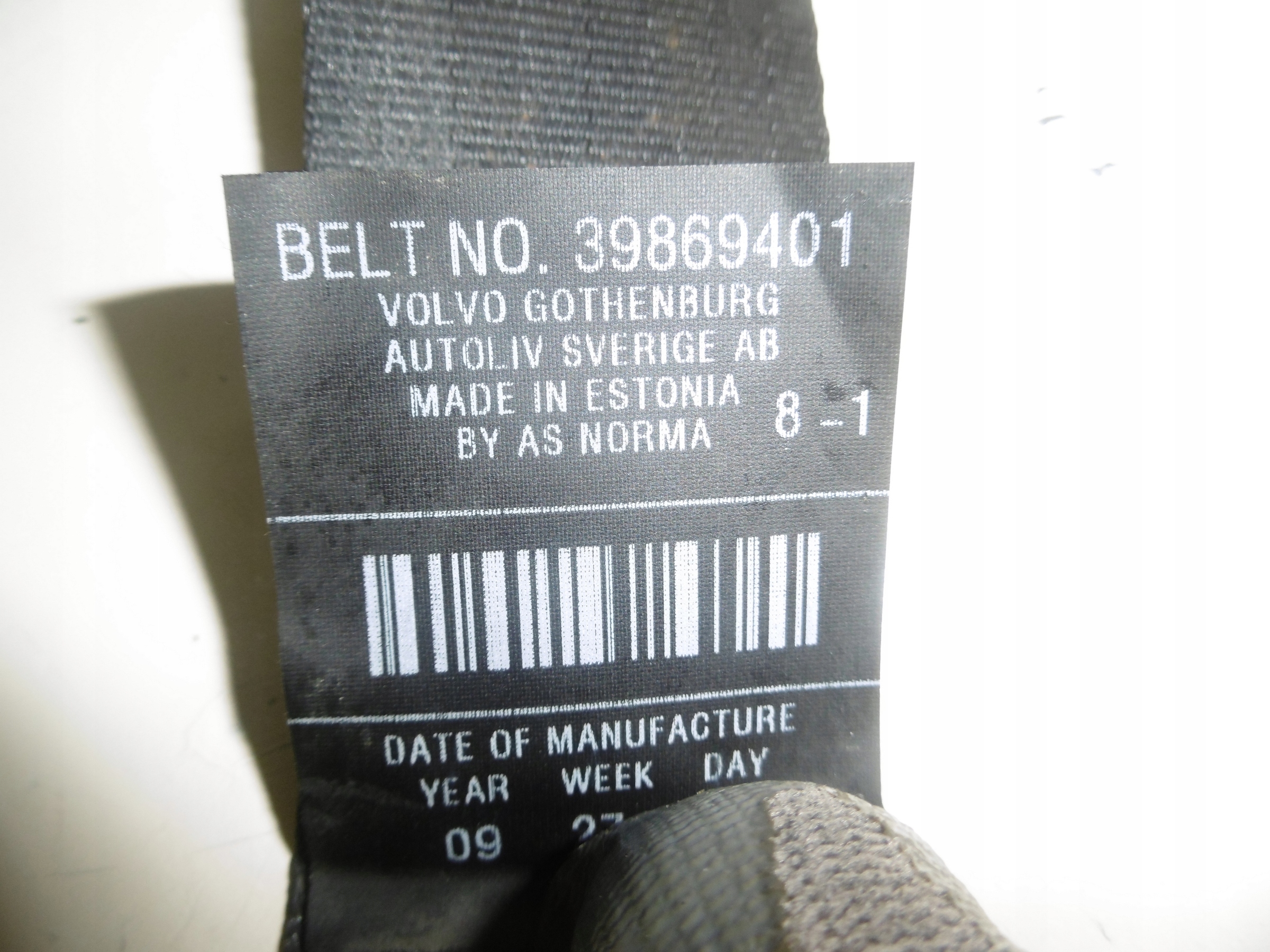 Gurten mitte heck hinten VOLVO S80 II