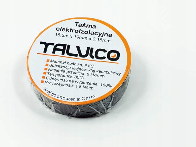 

taśma izolacyjna czarna Talvico izolacja 18,3mb