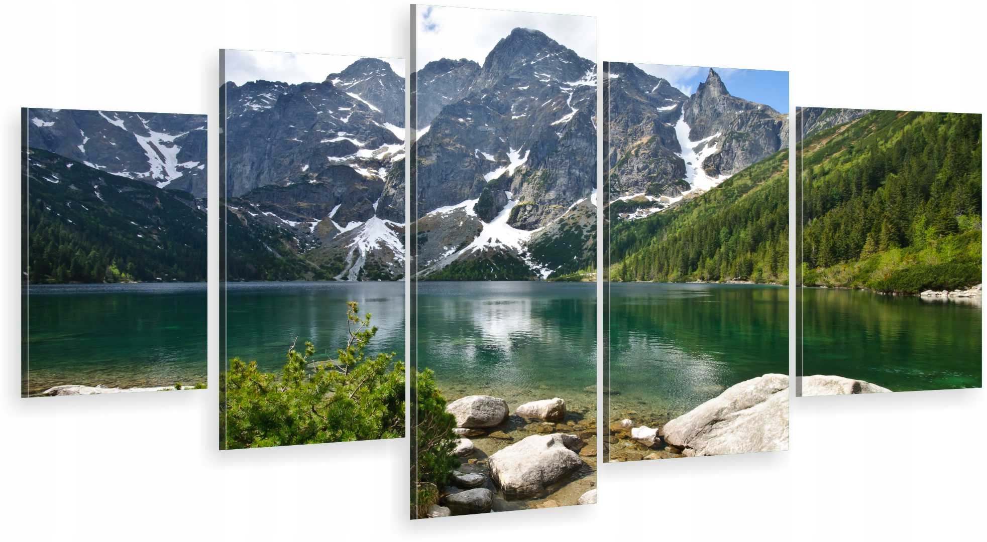 

Tryptyk 5-CZĘŚCI do salonu Tatry Morskie Oko
