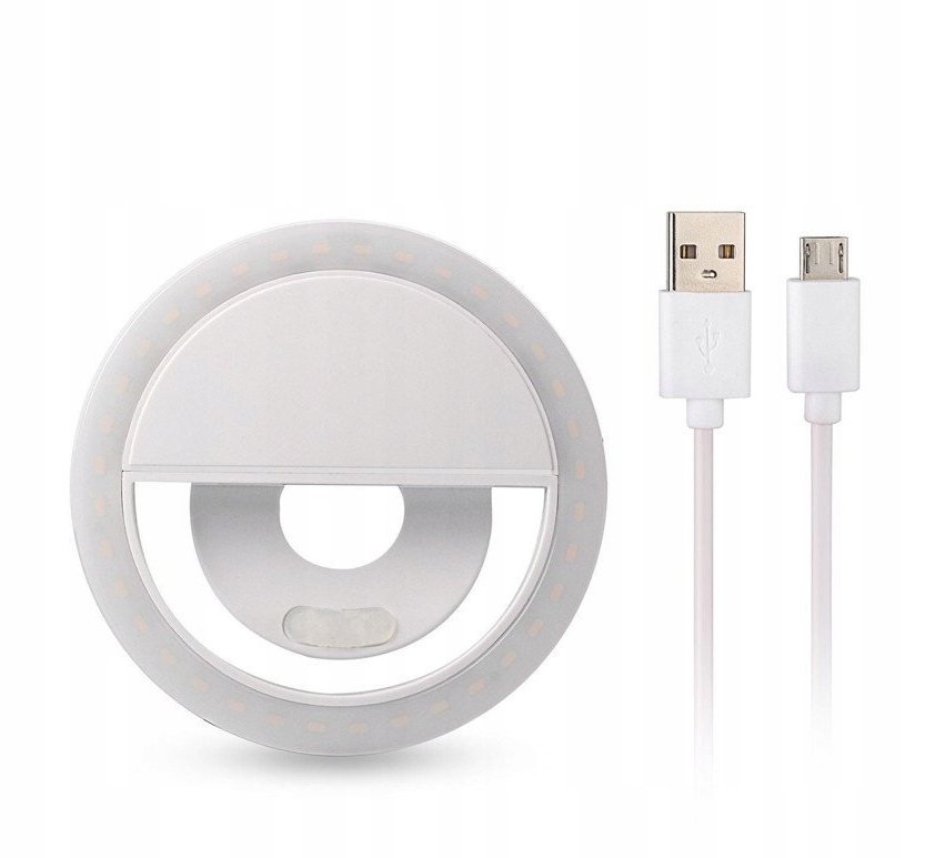 LAMPA SELFIE PIERŚCIENIOWA DO TELEFONU USB LED