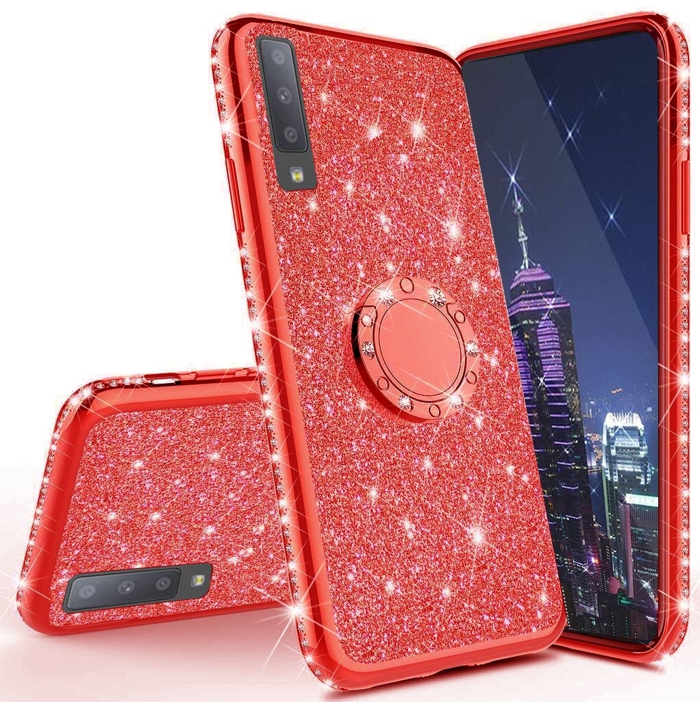 

Etui Brokat Do Samsung A50 Ring Case Bumper+szkło