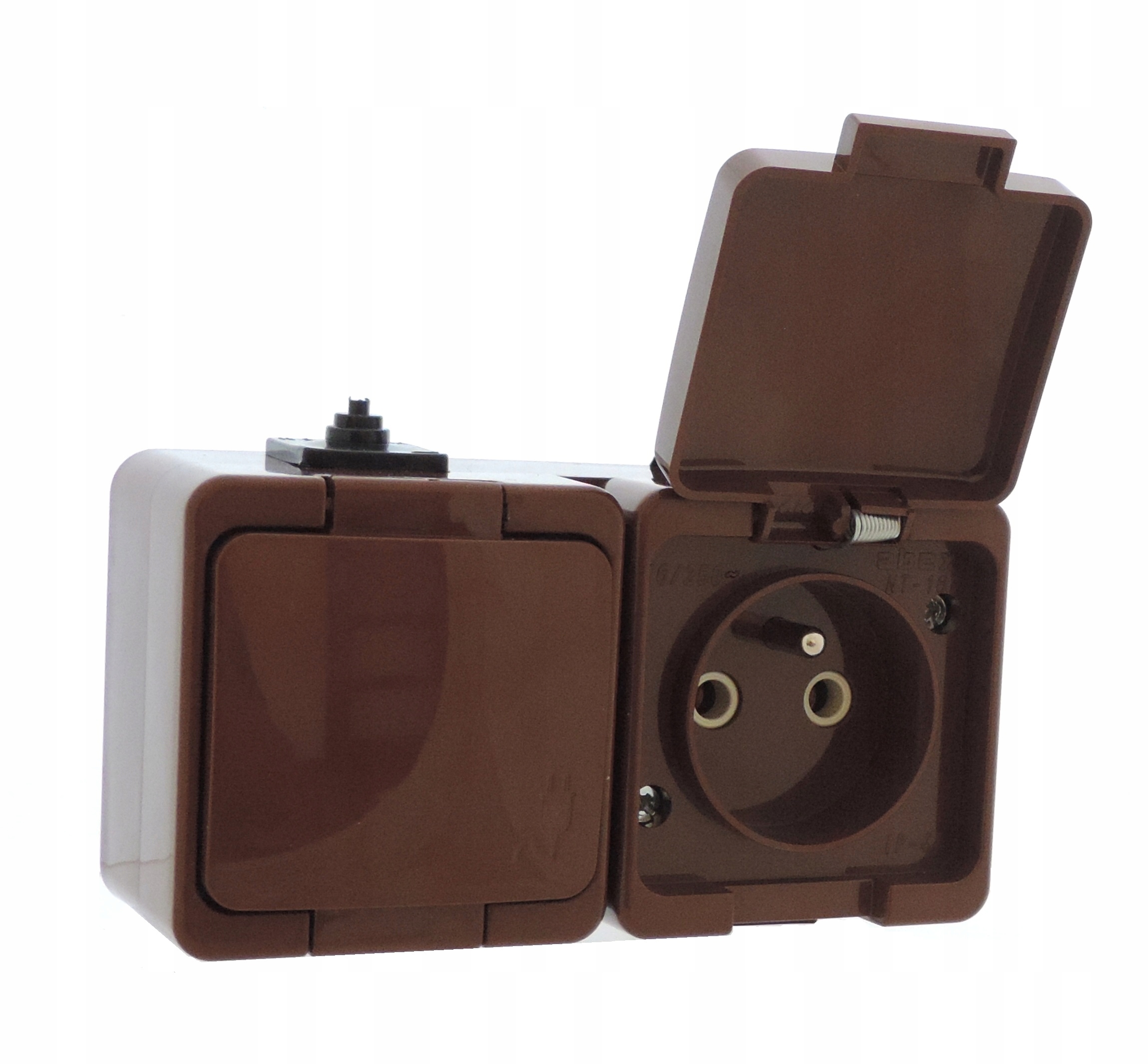 

Gniazdko Gniazdo Podwójne Natynkowe Hermetyczne