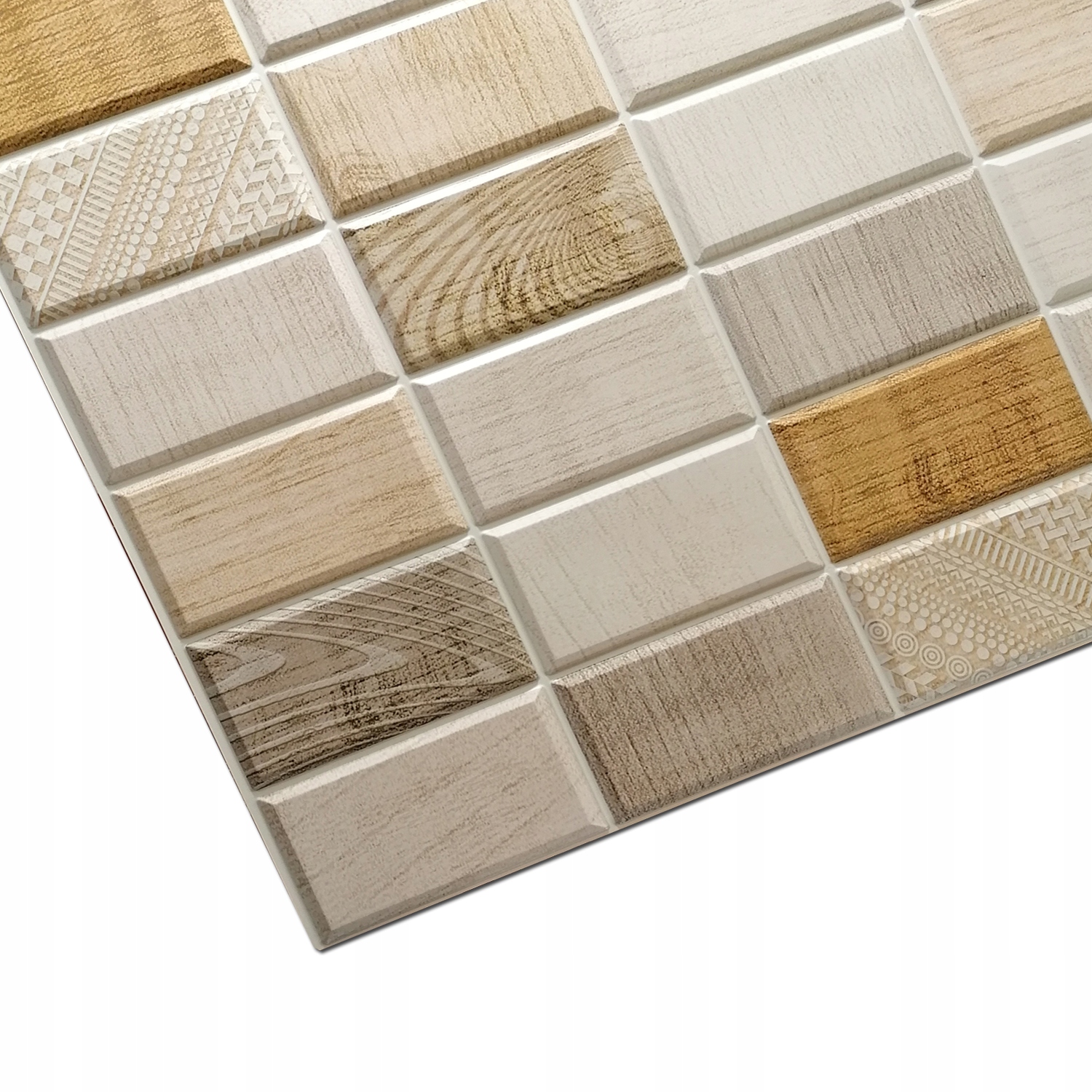Ścienne Panele Drewno Mozaika 3D PCV MAT WOOD Typ dekor