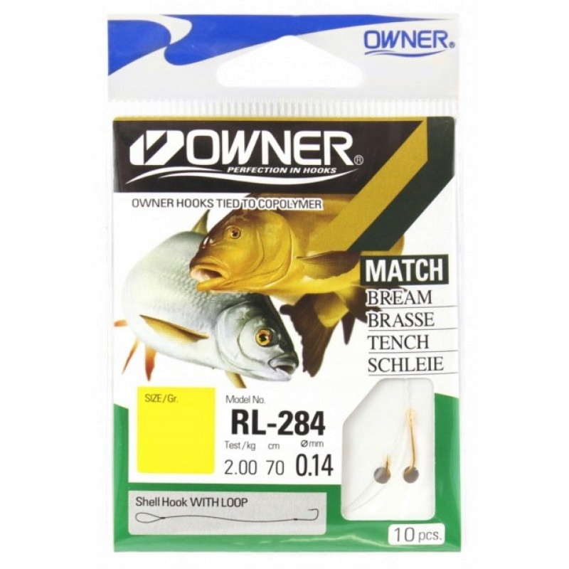 Owner Haczyki z przyponem RL-284 Sode roz. 6 (złote)
