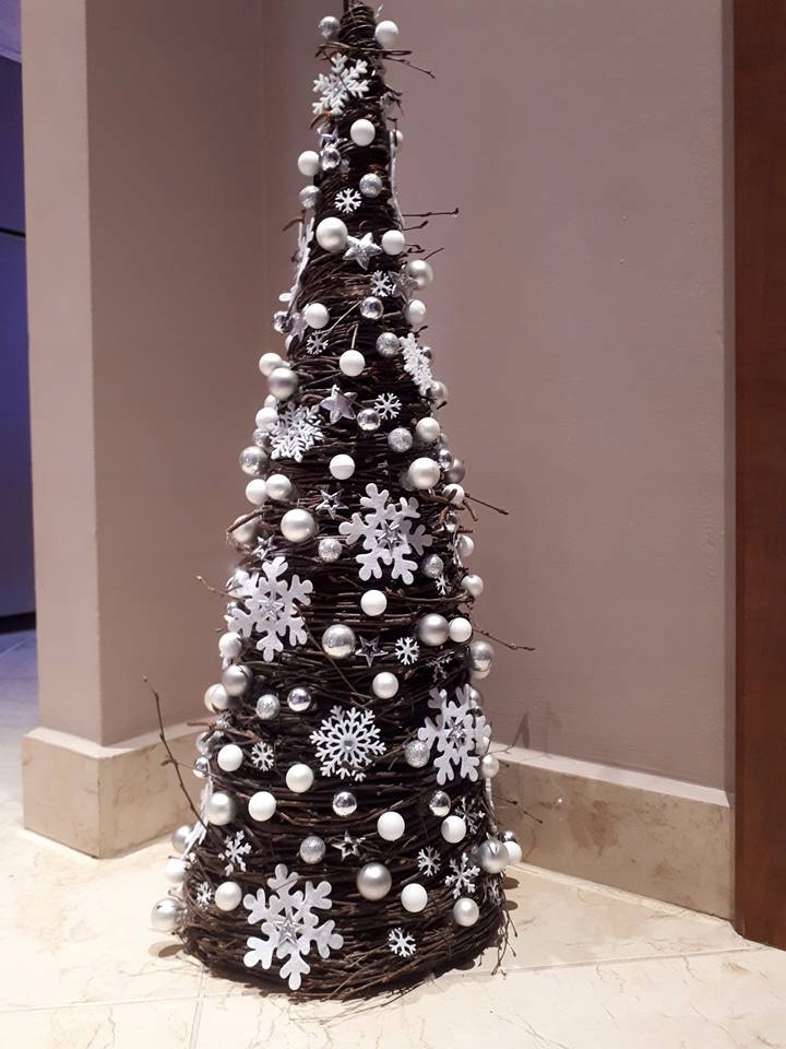 Stożek Ozdoba Świąteczna CHOINKA z brzozy 61cm Marka Wik-World