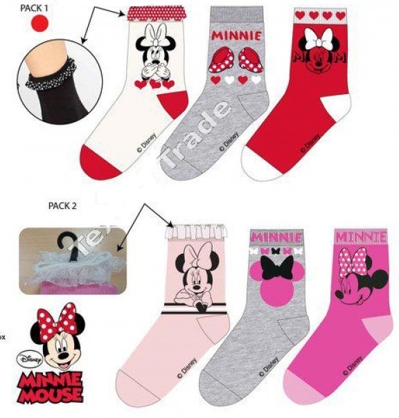 

Skarpetki licencja Myszka Minnie 27/30 -3 pack
