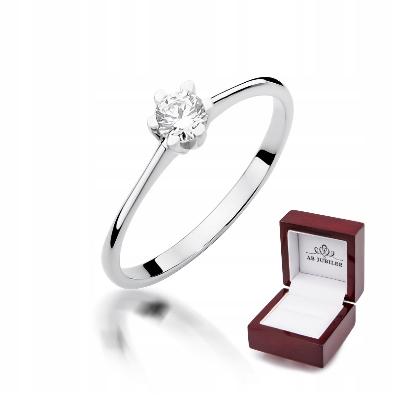

Pierścionek 585 Zaręczynowy Brylant 0,23ct Grawer