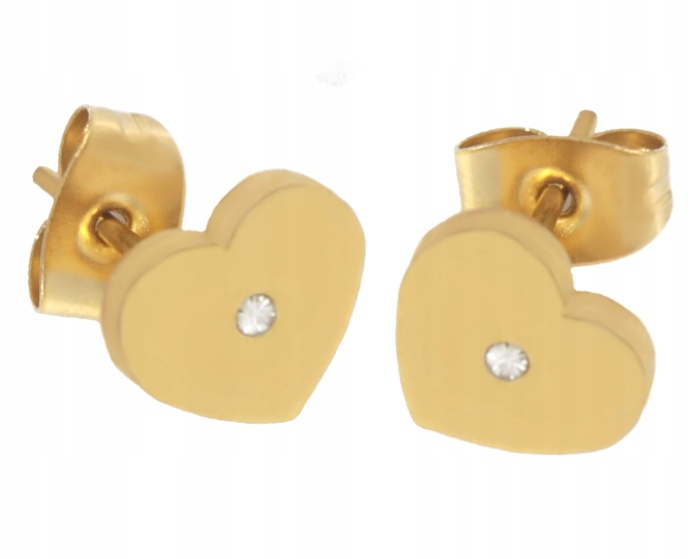 

Kolczyki Złote Serca Cyrkonia Stal Chirurgiczna