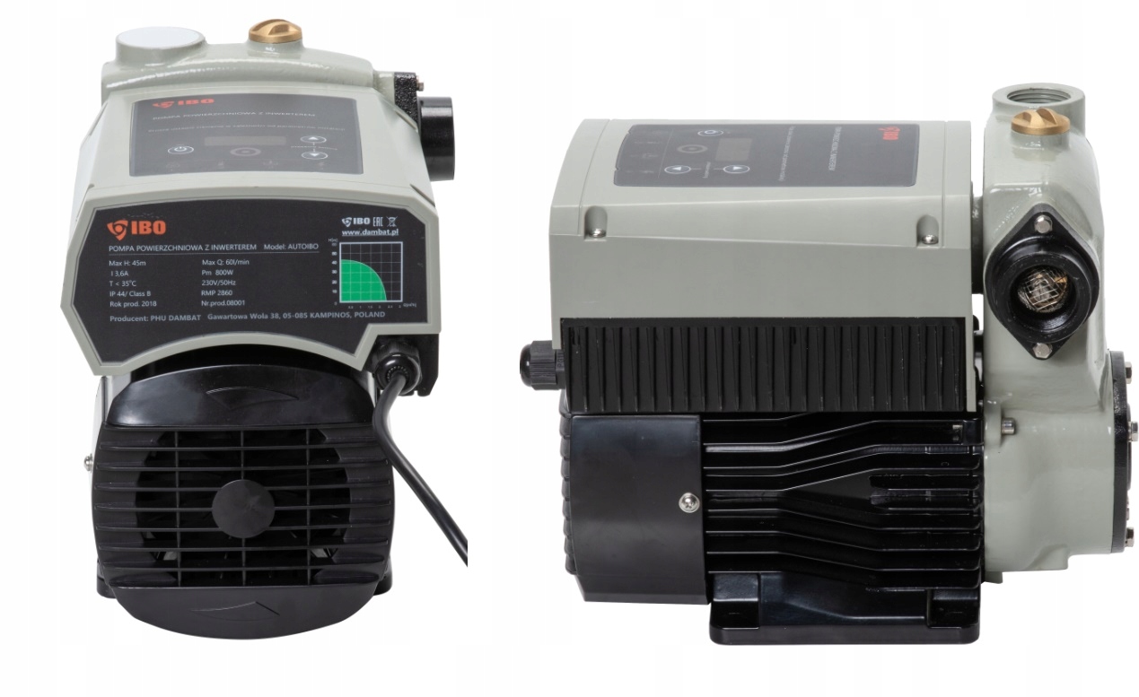 Pompa AUTO IBO ZESTAW HYDROFOROWY 800W MAŁY CICHY