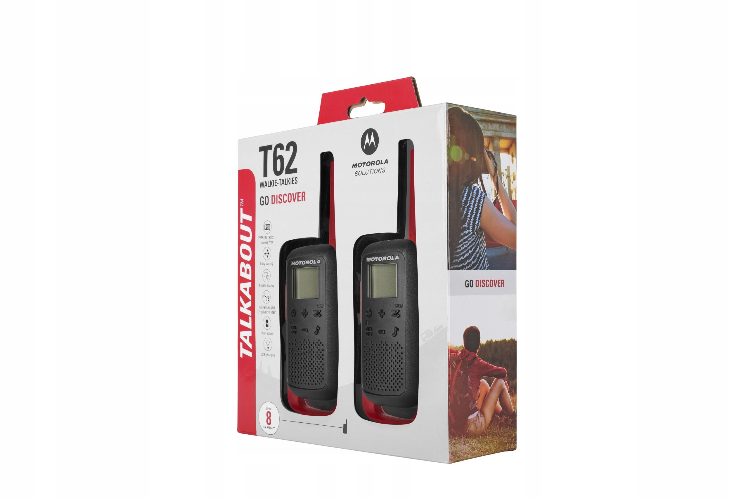 MOTOROLA T62 czerwone [walkie-talkie 8km] EAN (GTIN) 5031753007324