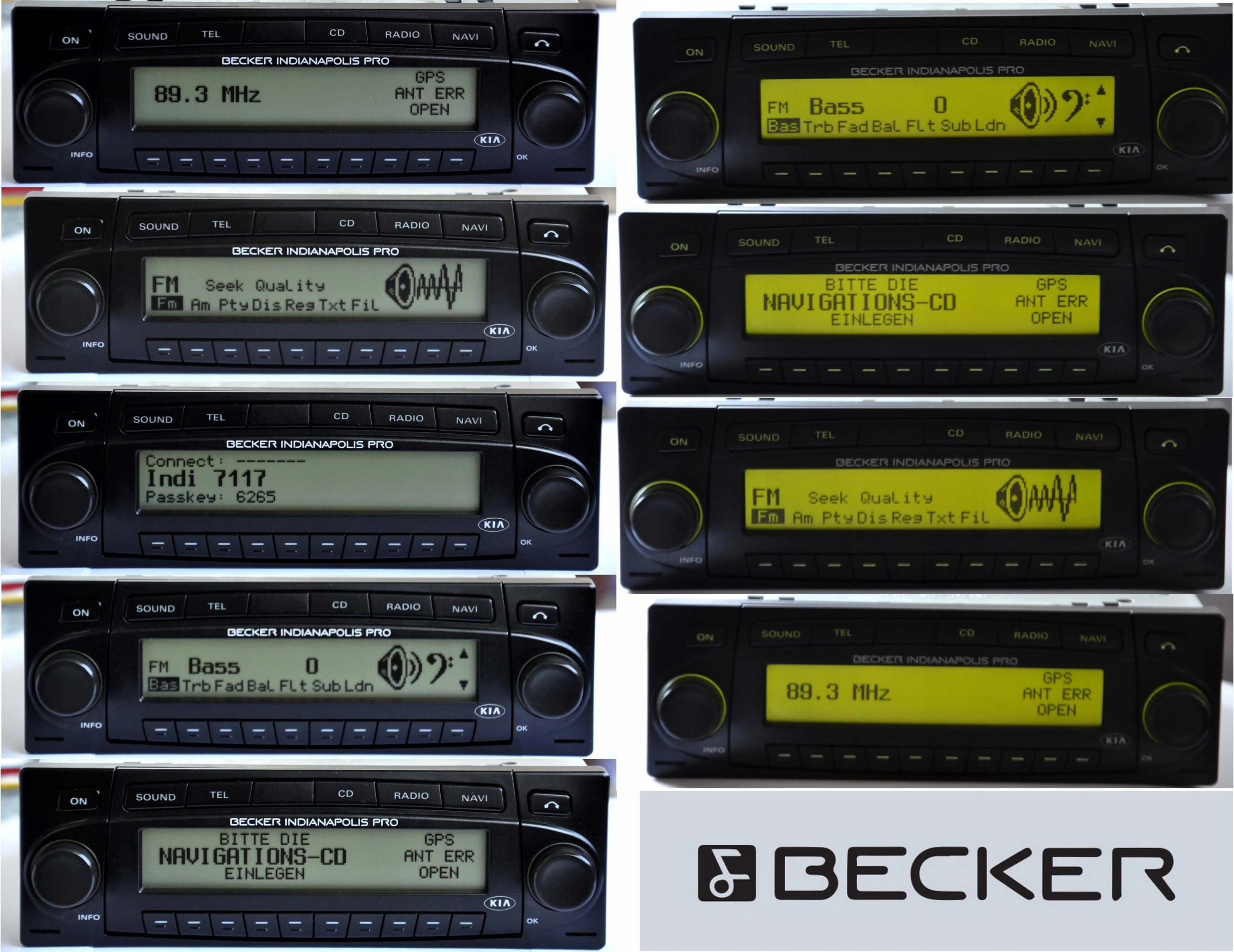 RADIO SAMOCHODOWE BECKER INDIANAPOLIS PRO FM MP3 Rodzaj fabryczny