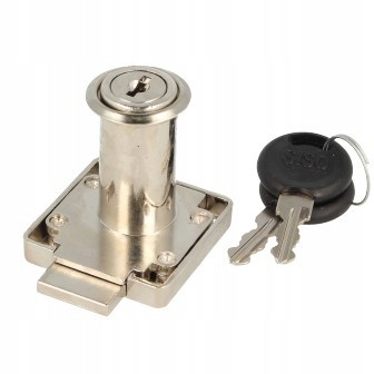 

Zamek meblowy kwadrat Siso na 2 płyty nikiel 40X40