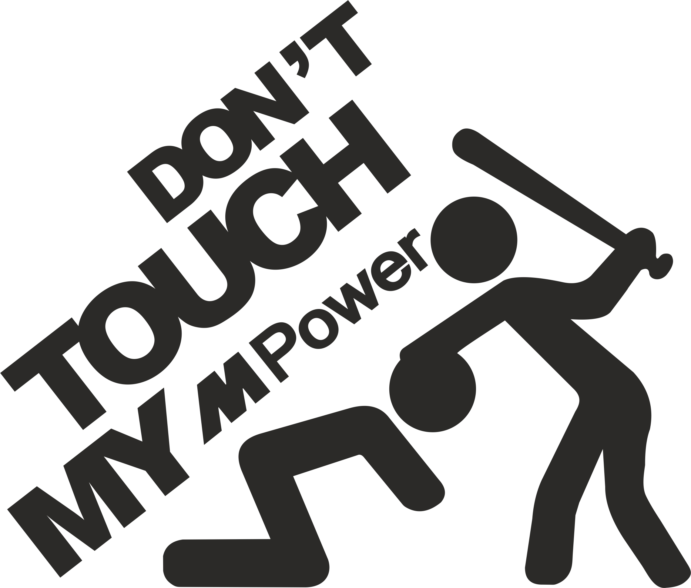 

Don't Touch My Bmw naklejka 15 x 12,8 cm