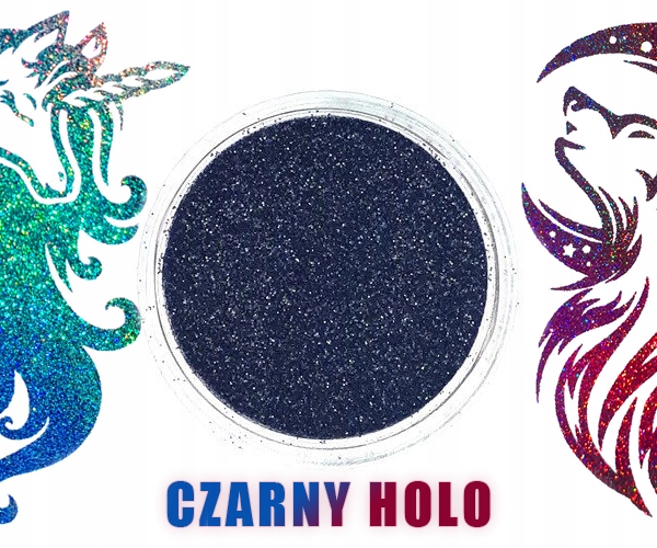 

czarny Holo tatuaż brokatowe szablony 3 ml