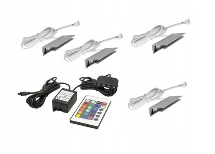

8 punktowe oświetlenie Led Klipex Rgb pilot