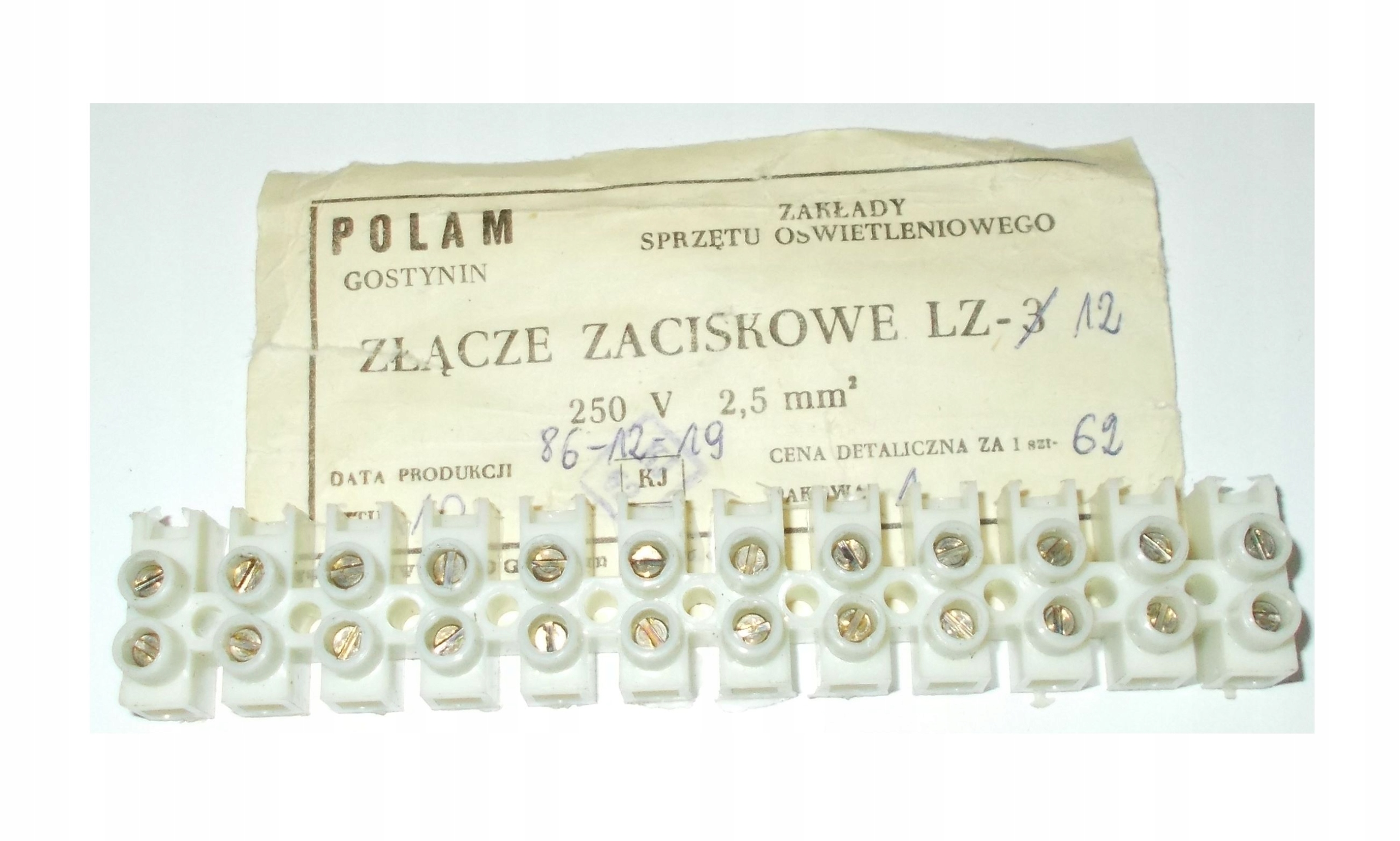 

Przejście Listwa Złącze Zaciskowe LZ-12 250V 2,5mm