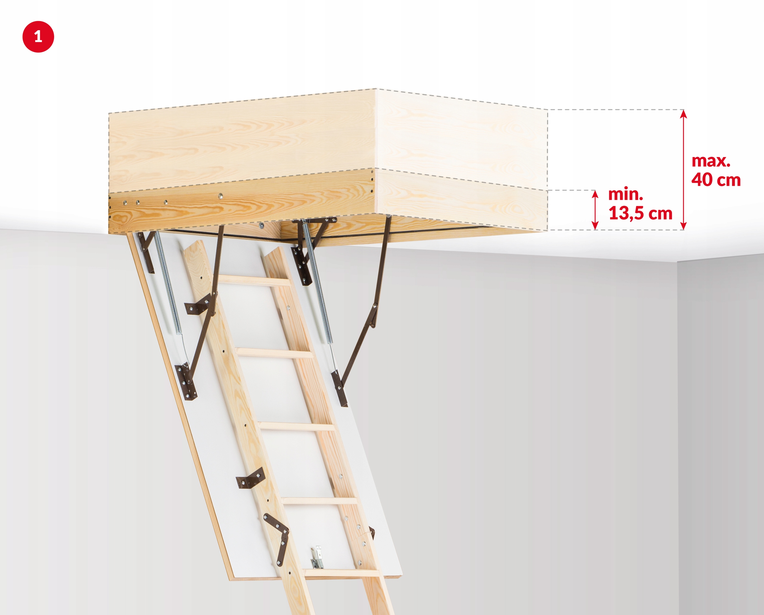 SCHODY STRYCHOWE DO PODWIESZANYCH SUFITÓW !!!! Materiał drewno