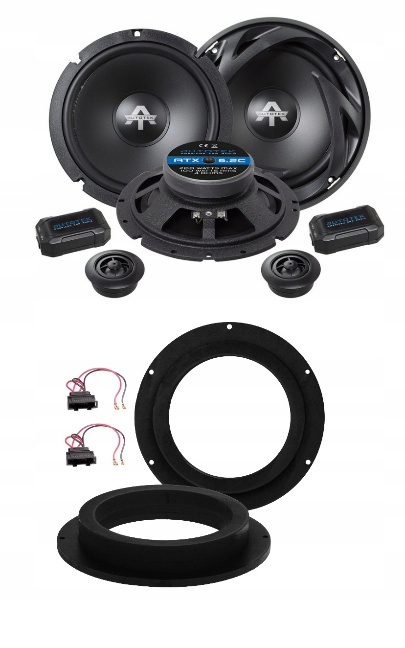 Autotek ATX6.2C Reproduktory vzdialenosti 165 mm Škoda Octavia Superb II 2004-2013